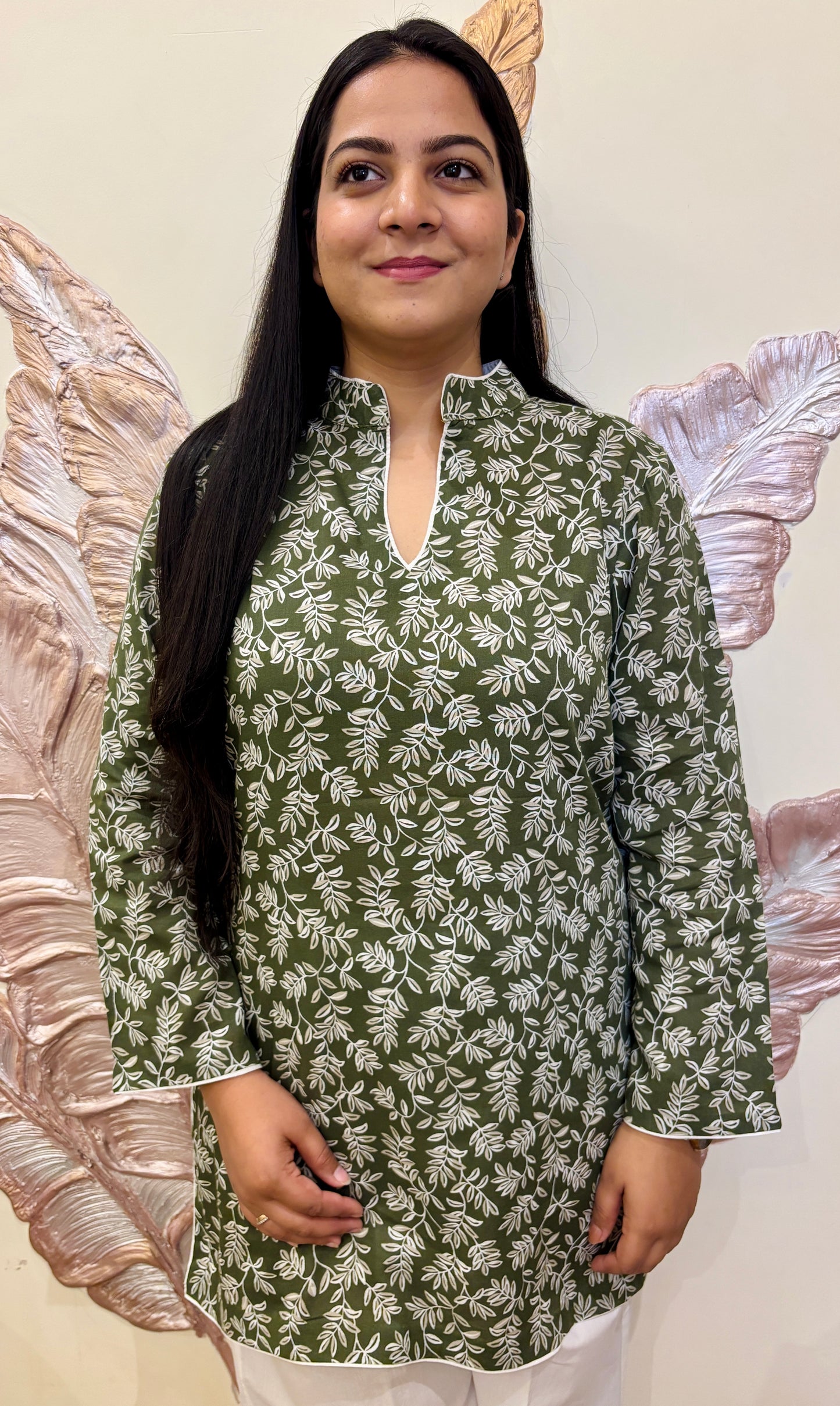Olive Petal Kurti