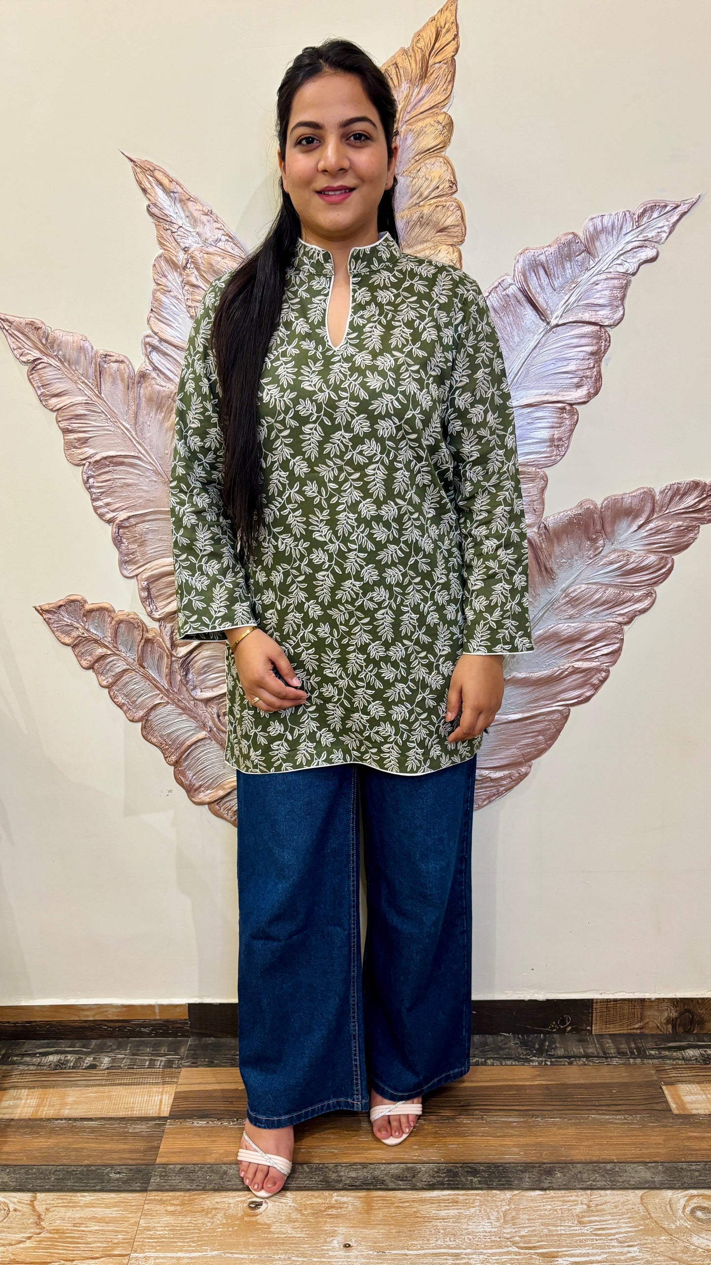 Olive Petal Kurti