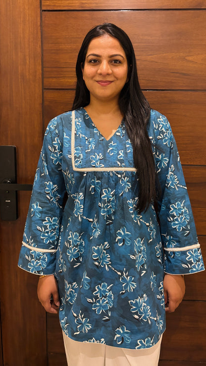 Ocean Bloom Kurti