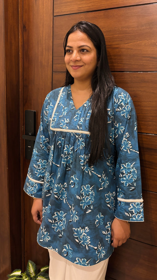Ocean Bloom Kurti