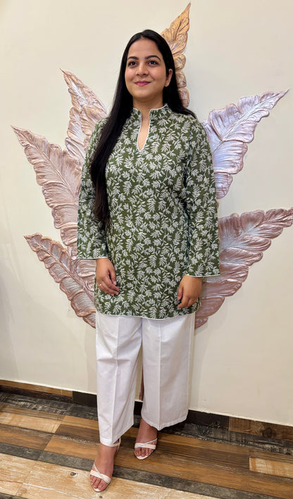 Olive Petal Kurti