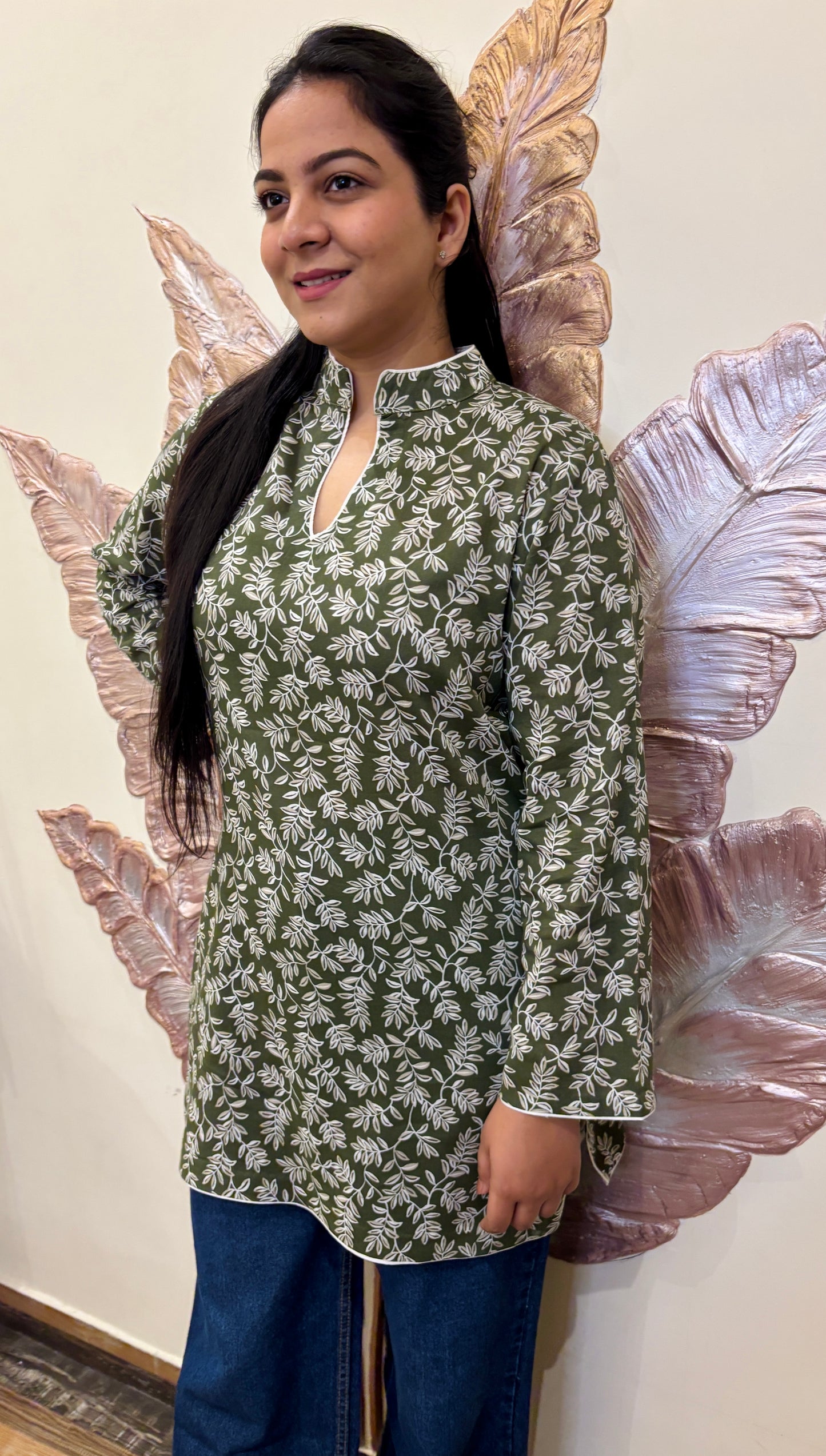 Olive Petal Kurti