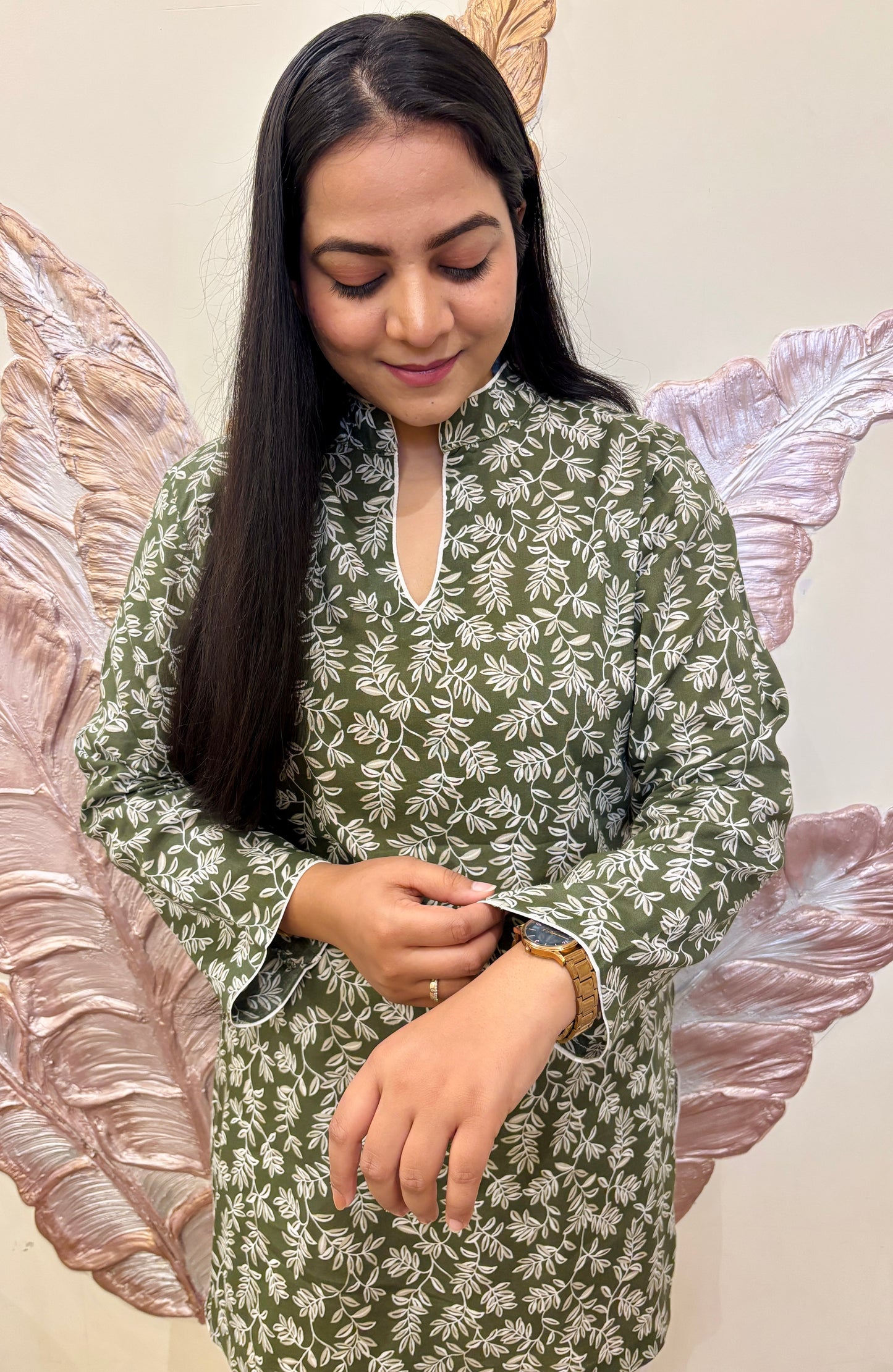Olive Petal Kurti