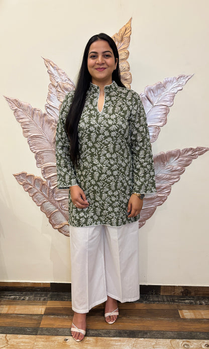 Olive Petal Kurti