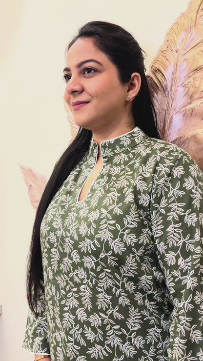 Olive Petal Kurti